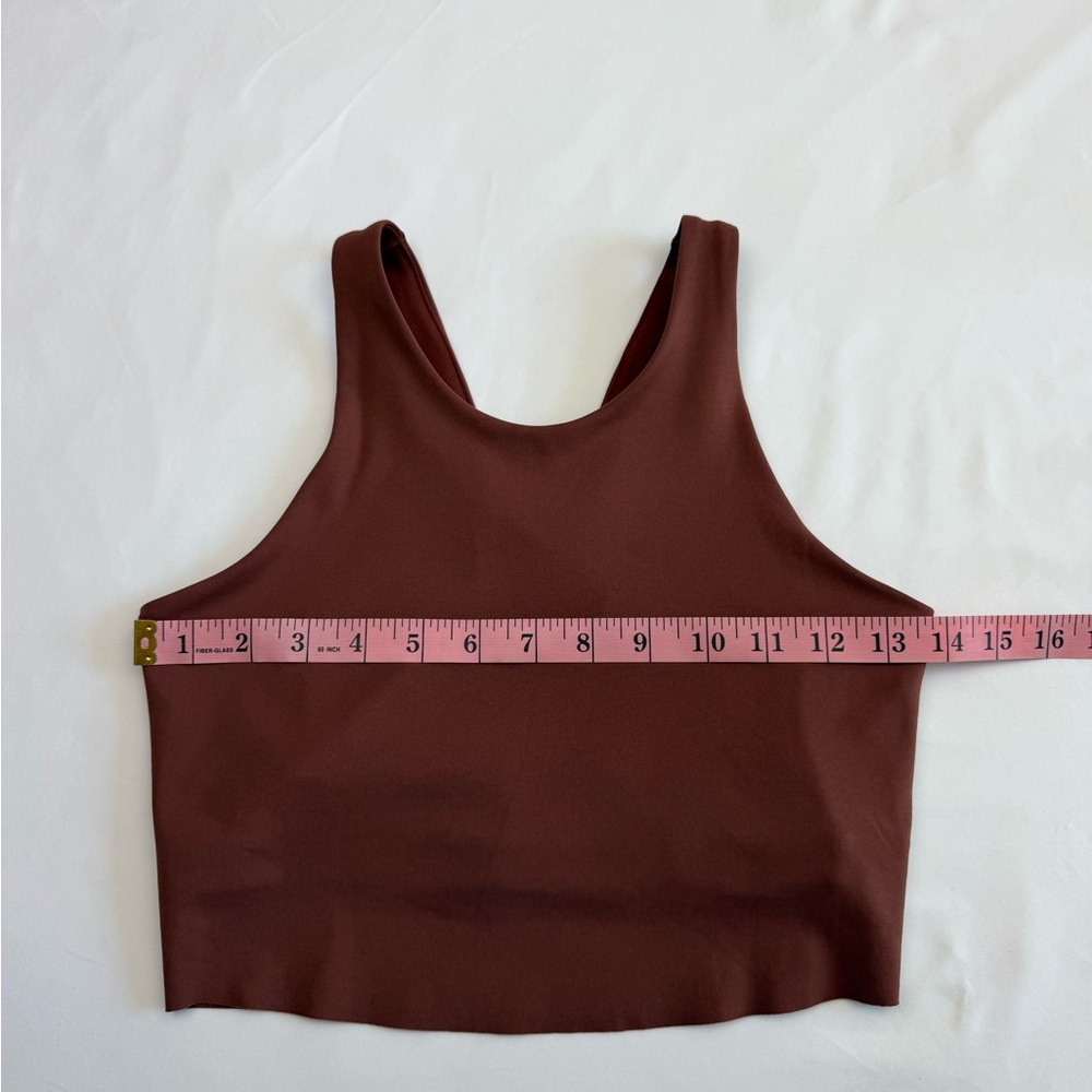 Nike Yoga Dri-Fit Crop Top Brownish red Sports Bra Tank Size S - Picture 8 of 10